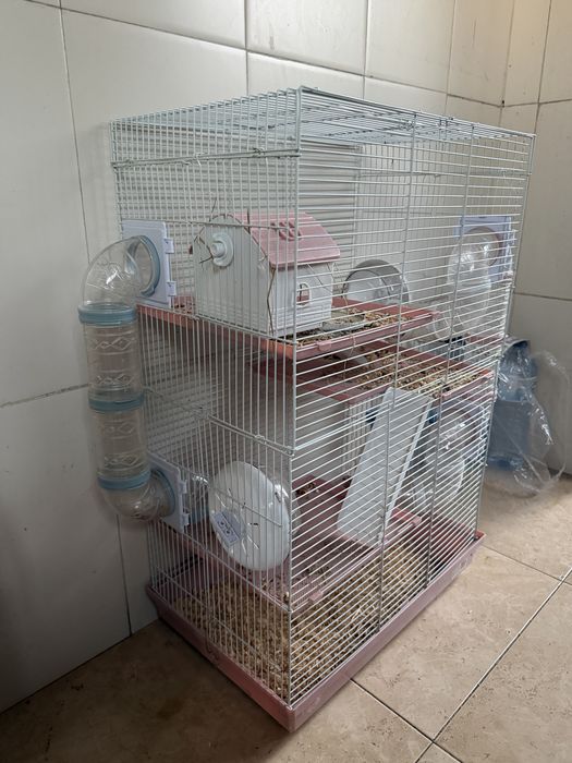 Gaiola grande para hamster/roedores – completa com acessórios