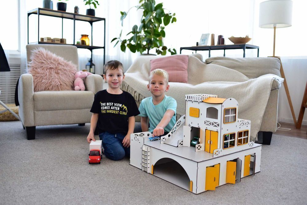 Великий гараж парковка Maxi для машинок детский Паркинг 3д конструктор