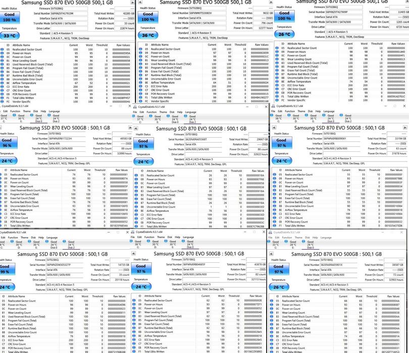 2.5 M.2 SSD диск 250GB 500GB Samsung EVO PRO WD Toshiba