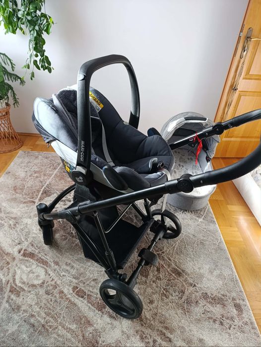 Wózek dziecięcy Bebetto Nitello gondola + spacerówka, fotelik maxi cos
