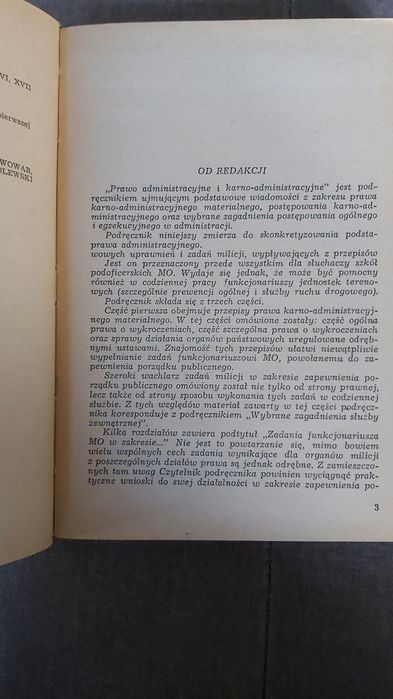 Prawo karno - administracyjne. Podręcznik dla funkcjonariuszy MO, 1966