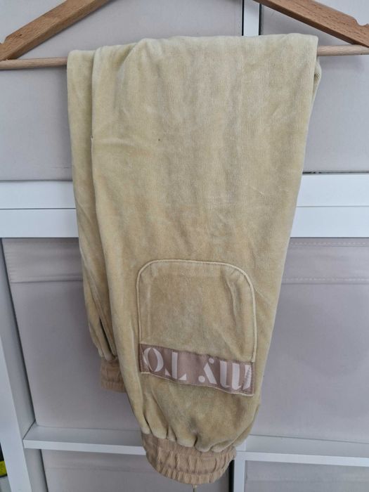 Dres MTS welurowy beżowy dres rozm.l
