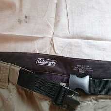 Брюки из плащевой ткани на подкладке с поясом