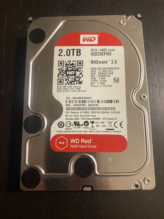 Disco Rígido 3.5" WD RED 2TB - NAS Hard Drive