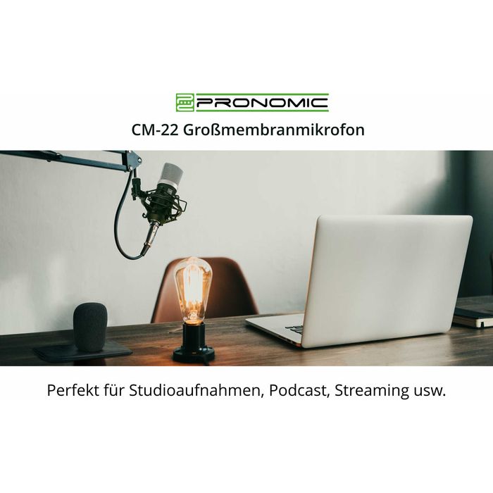 Mikrofon wielkomembranowy + Spider + Osłona przeciwwietrzna