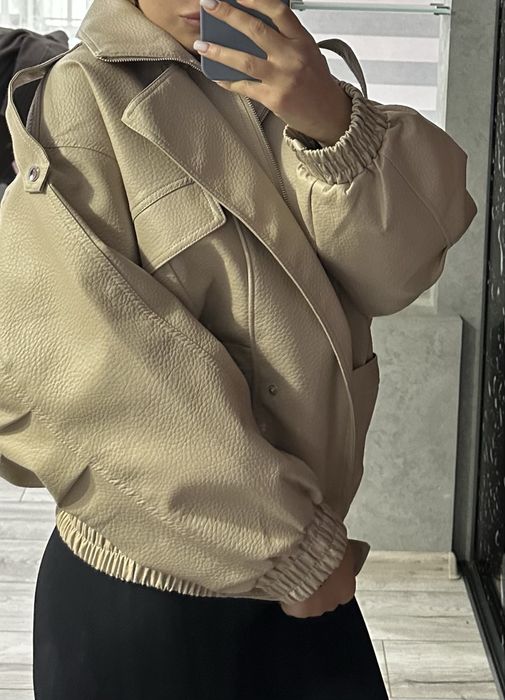 Шкіряна куртка оверсайз