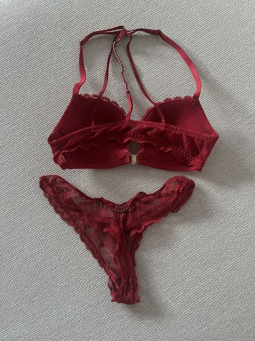 Intimissimi – komplet bielizny, koronka, czerwony