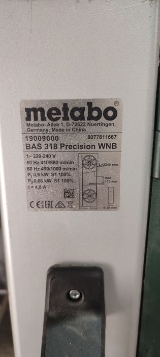 Стрічкова пила Metabo BAS 318