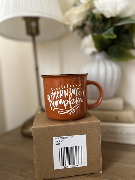 Nowy Kubek Cermiczny z napisem „Morning Pumpkin” Sinsay Home