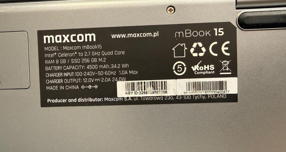 Laptop Maxcom mBook15