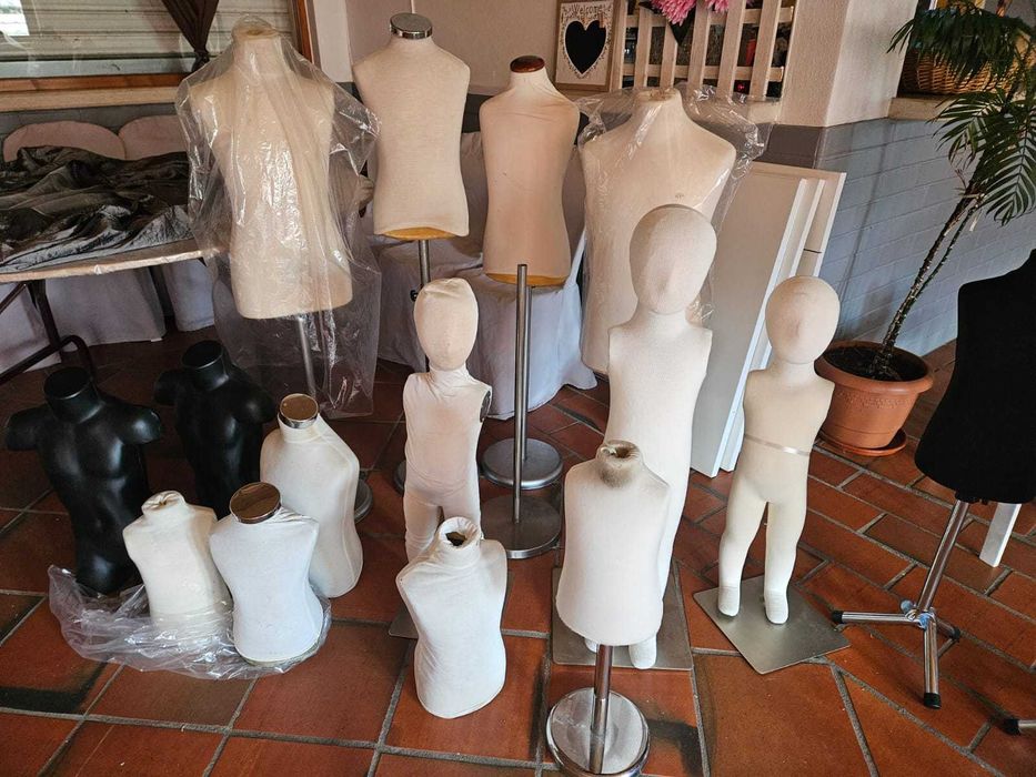 18 Manequis e bustos de criança