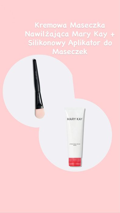 Nowy zestaw Kremowa Maseczka Nawilżająca Mary Kay + Silikonowy Aplikator do Maseczek