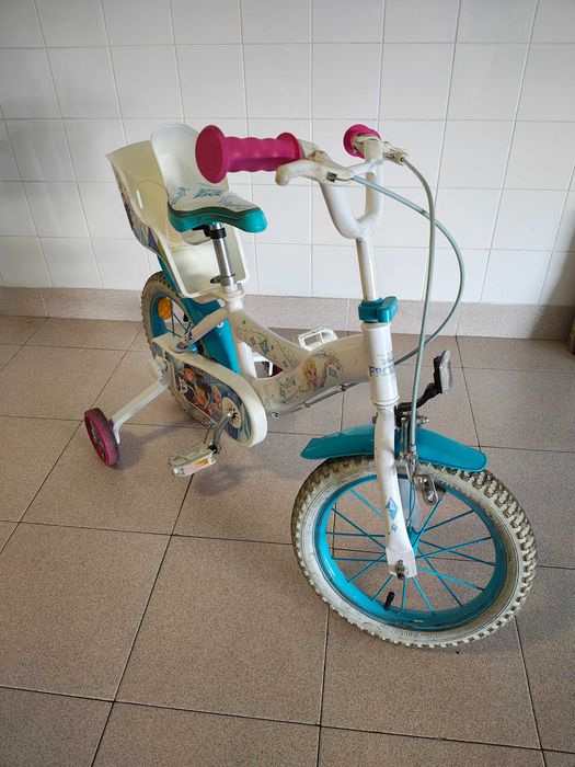 Bicicleta Frozen (Disney) roda 14" com rodinhas de apoio