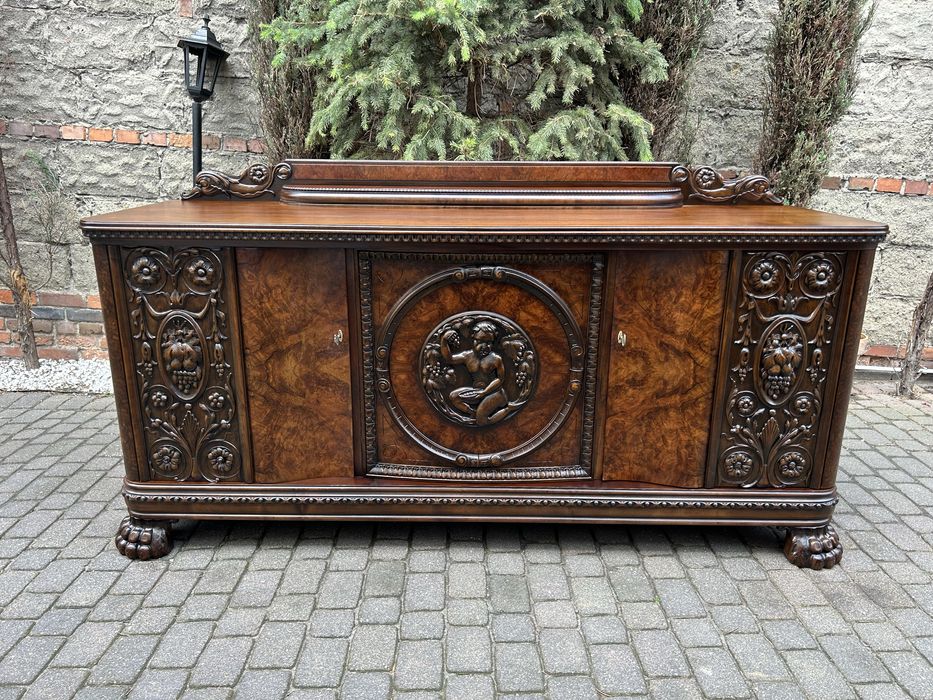 Antyczna Komoda Lwie Łapy Kredens Bufet Antyk Unikat Po Renowacji !