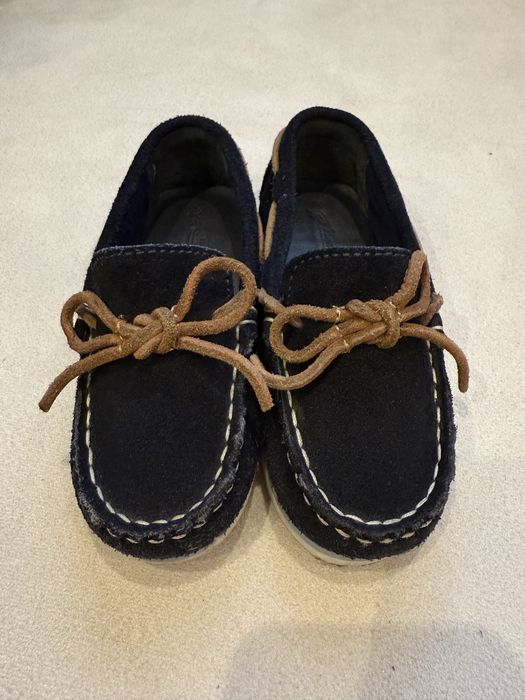 Дитячі лофери Premium Shoes, розмір 24, натуральна замша, темно-сині