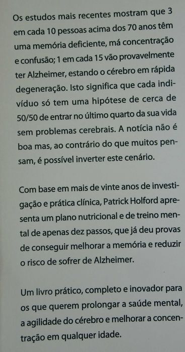 Alzheimer Plano de Prevenção de Patrick Holford