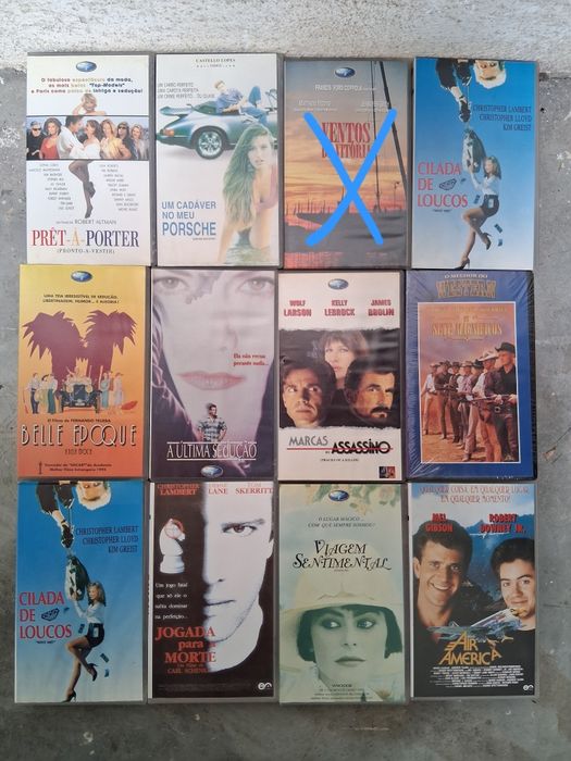 Filmes variados em VHS