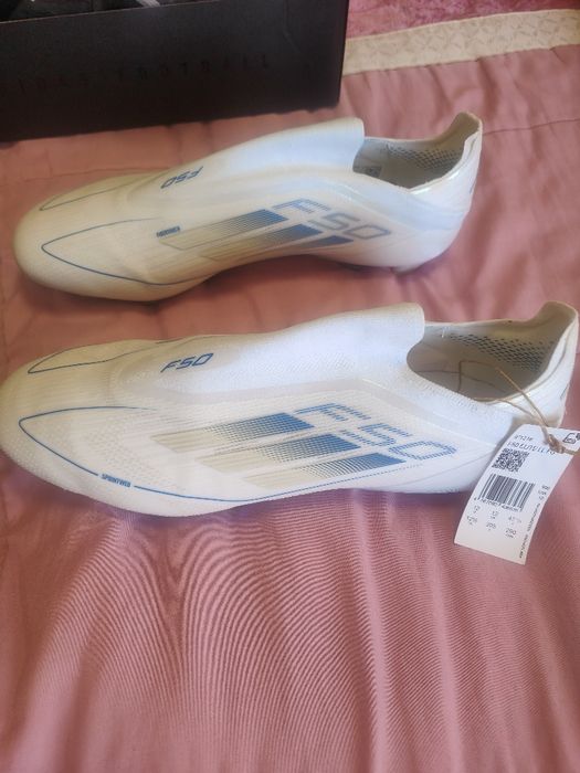 adidas F50 Elite Laceless FG Polar Victory - Footwear White/Silver