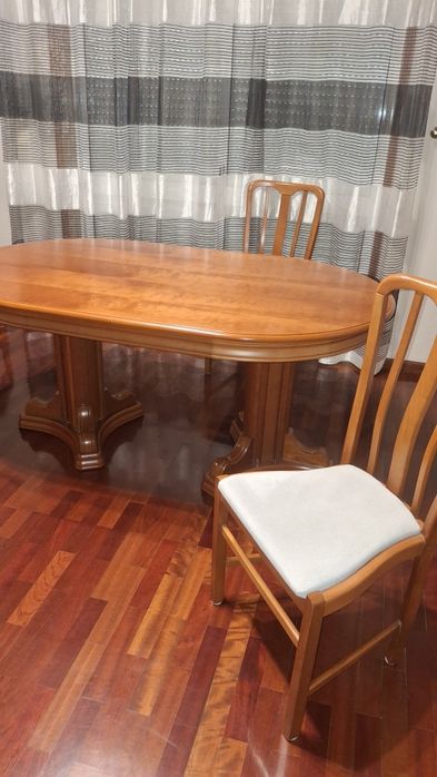 Mesa cadeira cerejeira