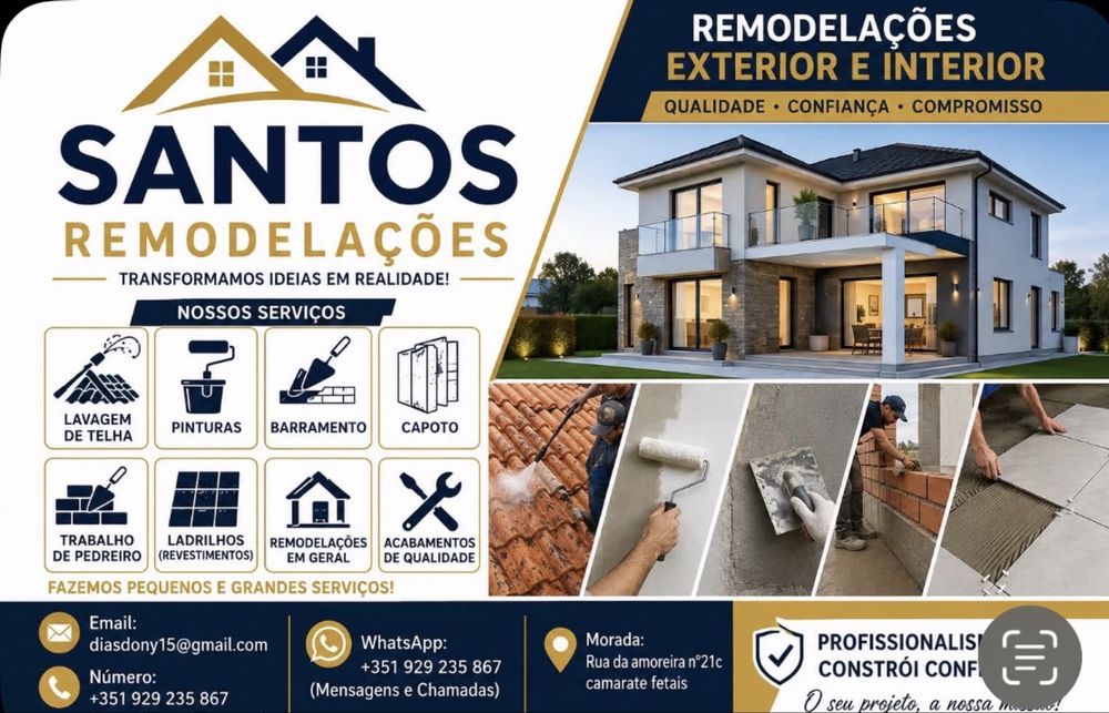 Remodelações de Casas e Apartamentos /Obras e Remodelações Gerais
