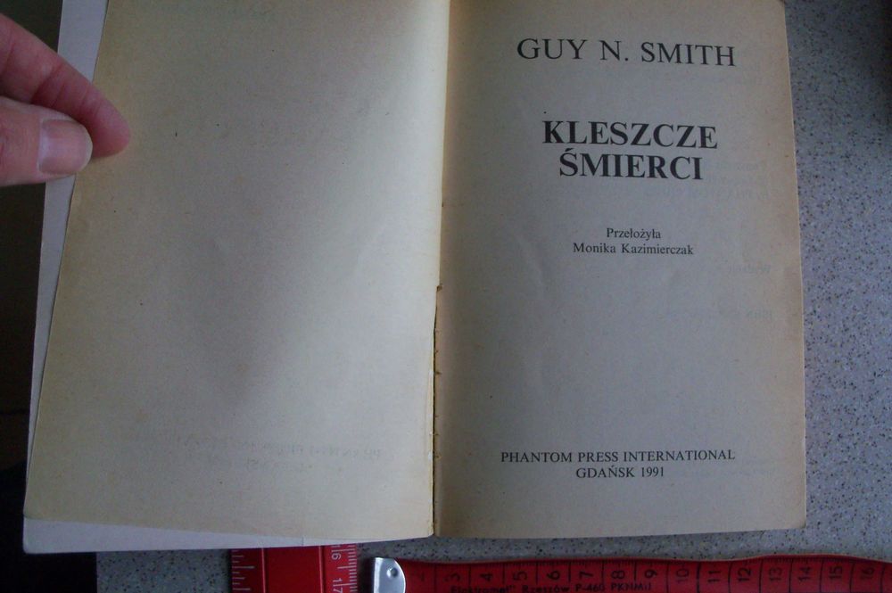 Książka "Kleszcze śmierci"horror Guy N.Smith 1991 wyd.I