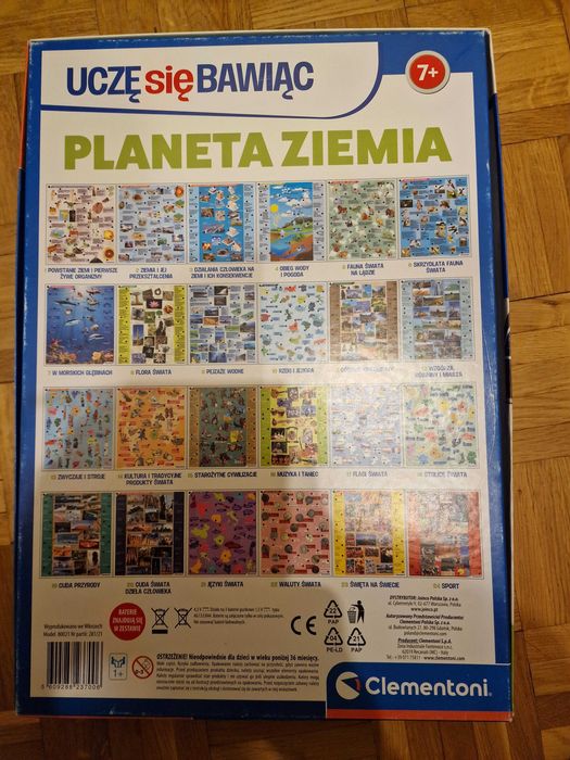 Gra elektroniczna Clementoni, Uczę się bawiąc, Planeta Ziemia