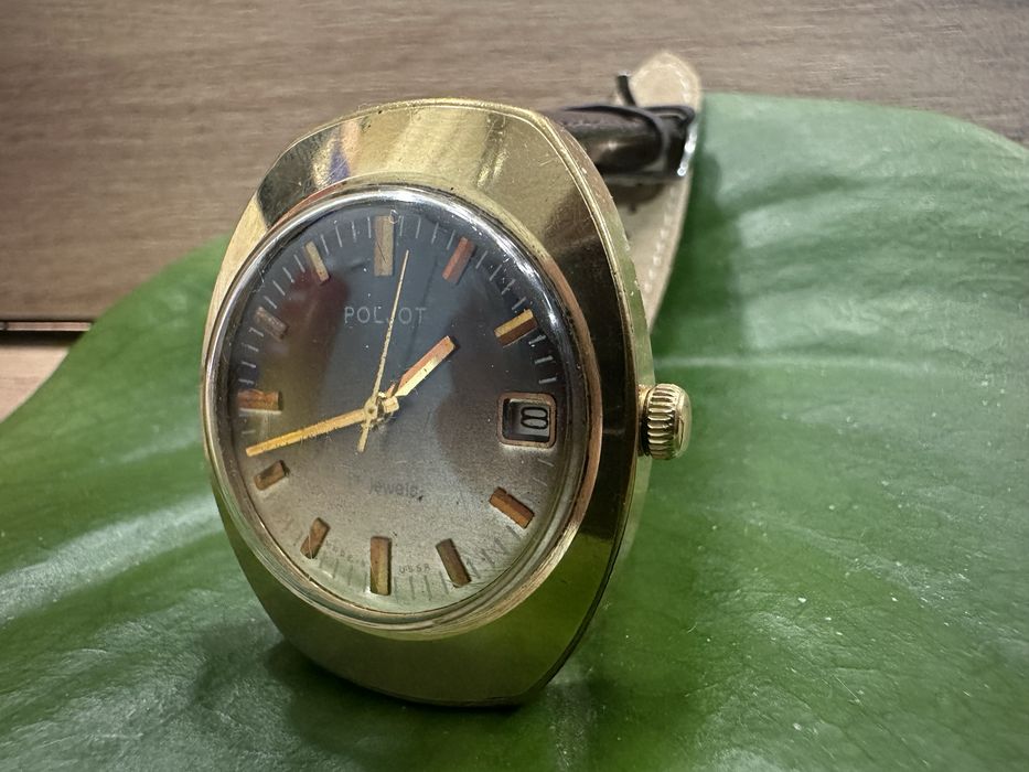 Zegarek Poljot 17 jewels made in ussr pozłacany au 10 jajko