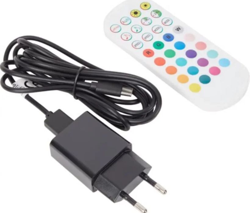 Grundig - Candeeiro de pé (canto) LED RGB + Controlo Remoto