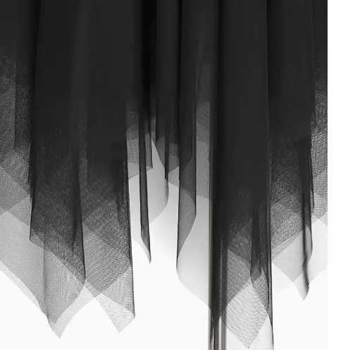 Tiulowa spódnica warstwowa czarna Rozm. M