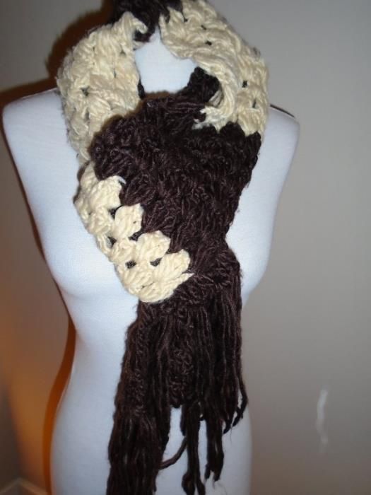 Cachecol lã e cachecol pelúcia