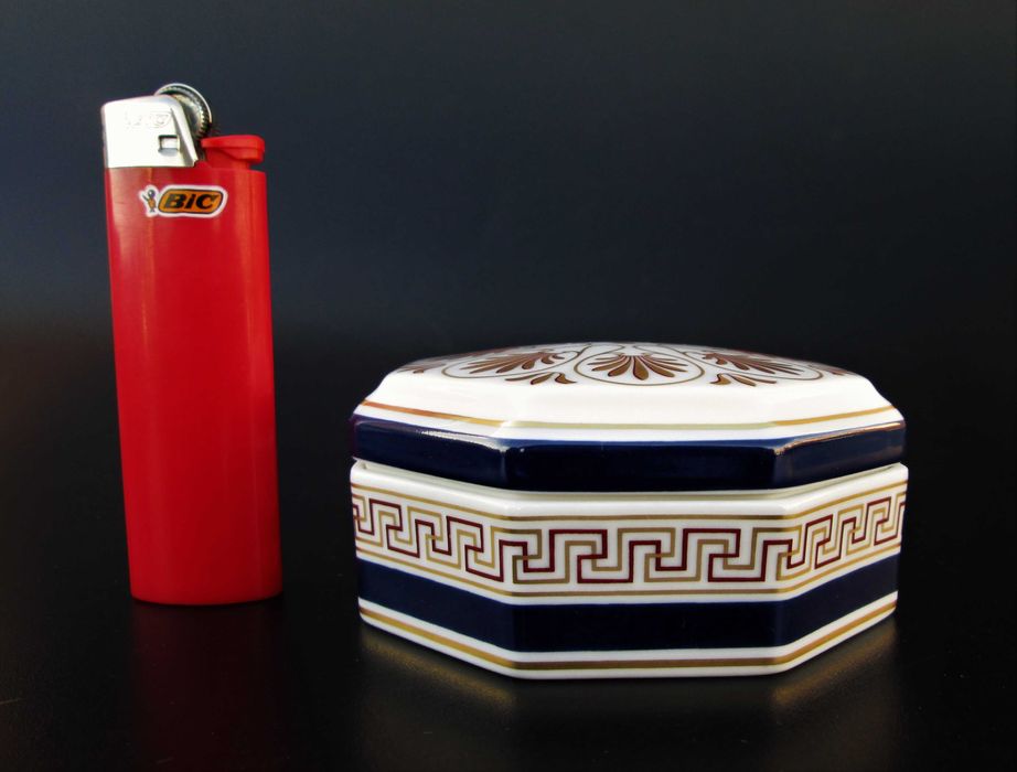 VISTA ALEGRE Antiga Caixa Regaleira em Porcelana coleção GRÉCIA