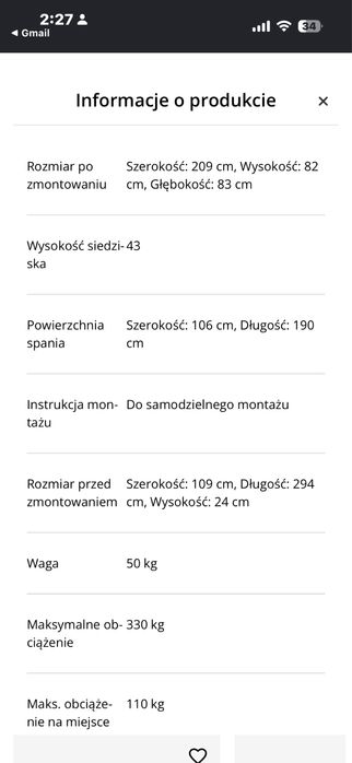 Kanapa rozkładana