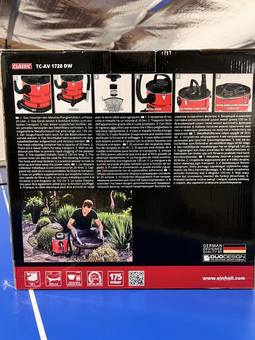 Пилосос для збору золи Einhell TC-AV 1720 DW
