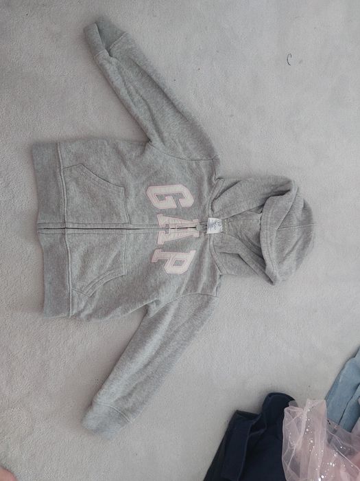 Gap 2 lata 98 104 szara bluza rozsuwana rozpinana zip szara kapturem