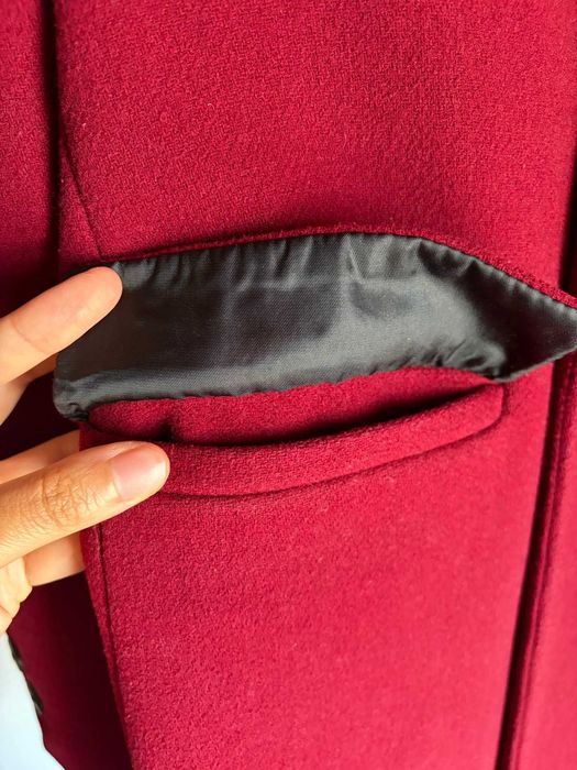 sobretudo Zara casaco comprido mulher bordeaux  XS