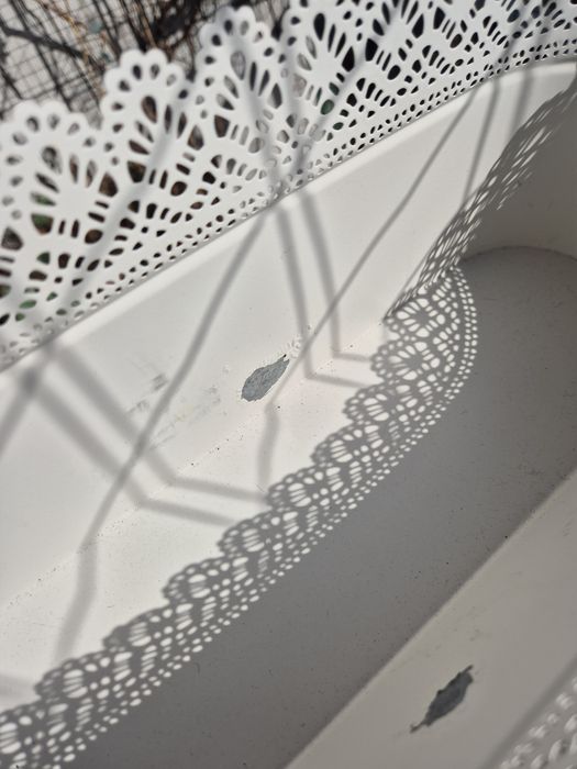 Osłonka na doniczki metalowa podłużna ażurowa Ikea