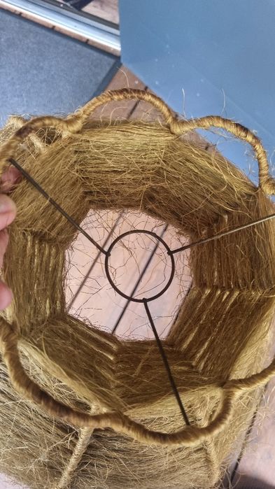 Abażur klosz sznurkowy PRL boho