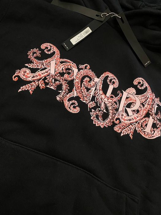 Худі Amiri Paisley Allover Hoodie 'Black/Red'
