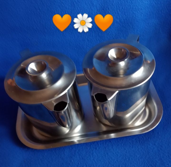 Conjunto de chá e café em inox (3 peças)