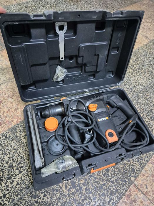 Martelo Percutor SDS Plus Worx 1250W 5J (WT344) + Ponteiros – Amadora