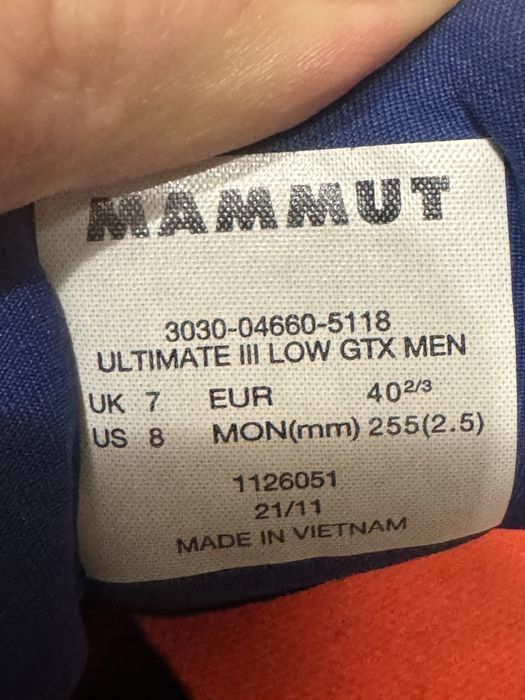 Черевики  Mammut Ultimate 3 Low Gtx 40.5р 25.5-26.5см кросівки