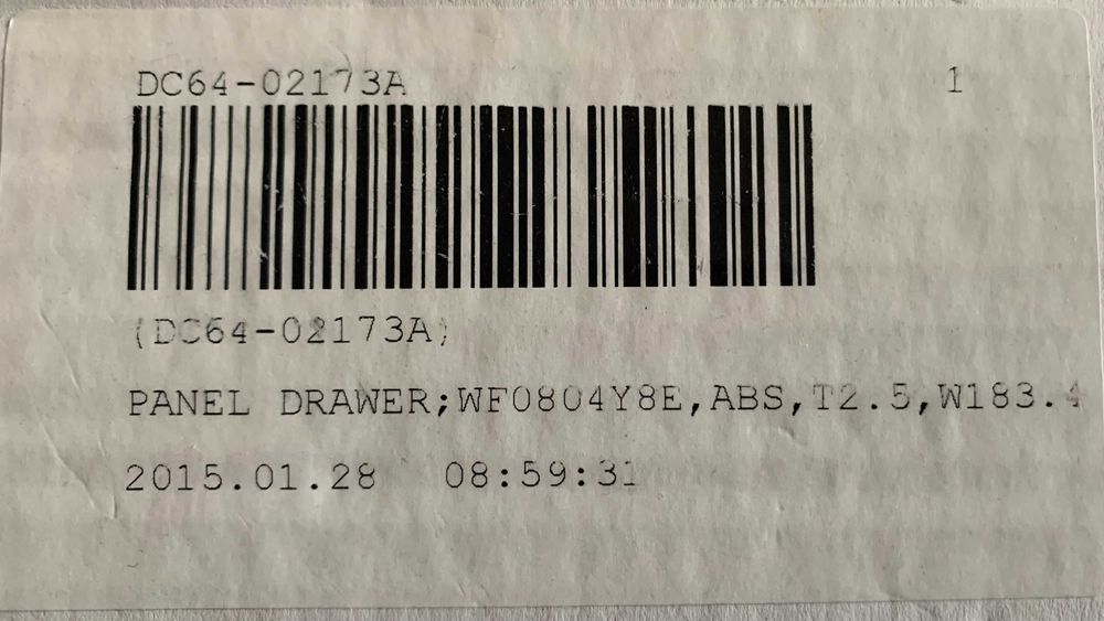 Tampa da gaveta do compartimento do detergente DC64-021.73A