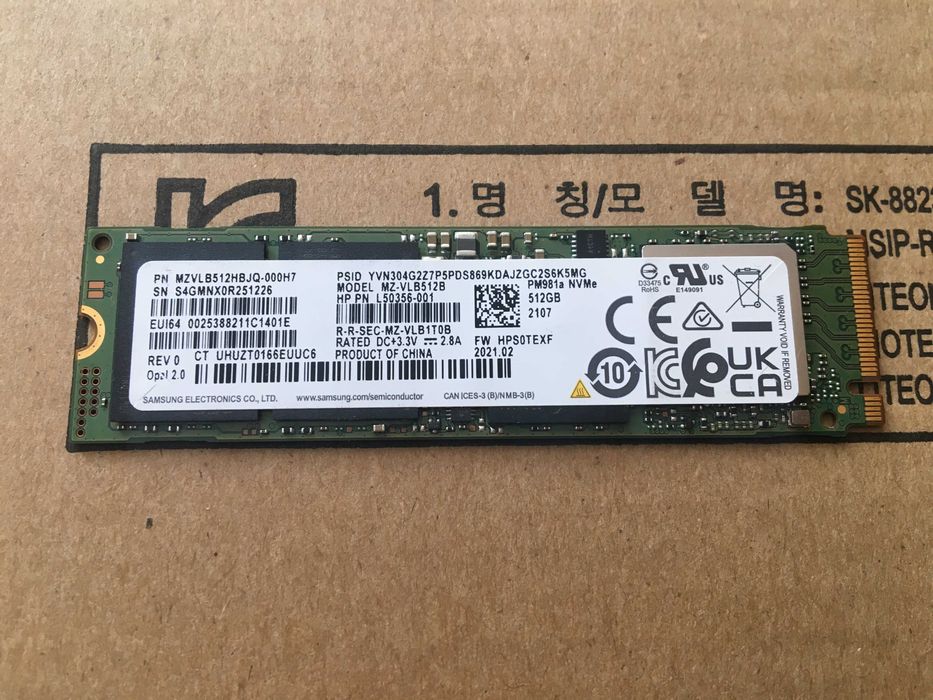 Dysk SSD Samsung PM981a 512GB M.2 PCIe NVMe 99%