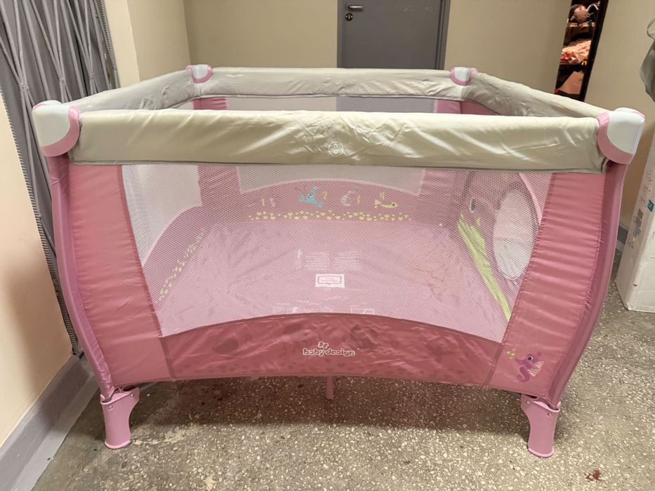 baby design play kojec łóżeczko o8 pink