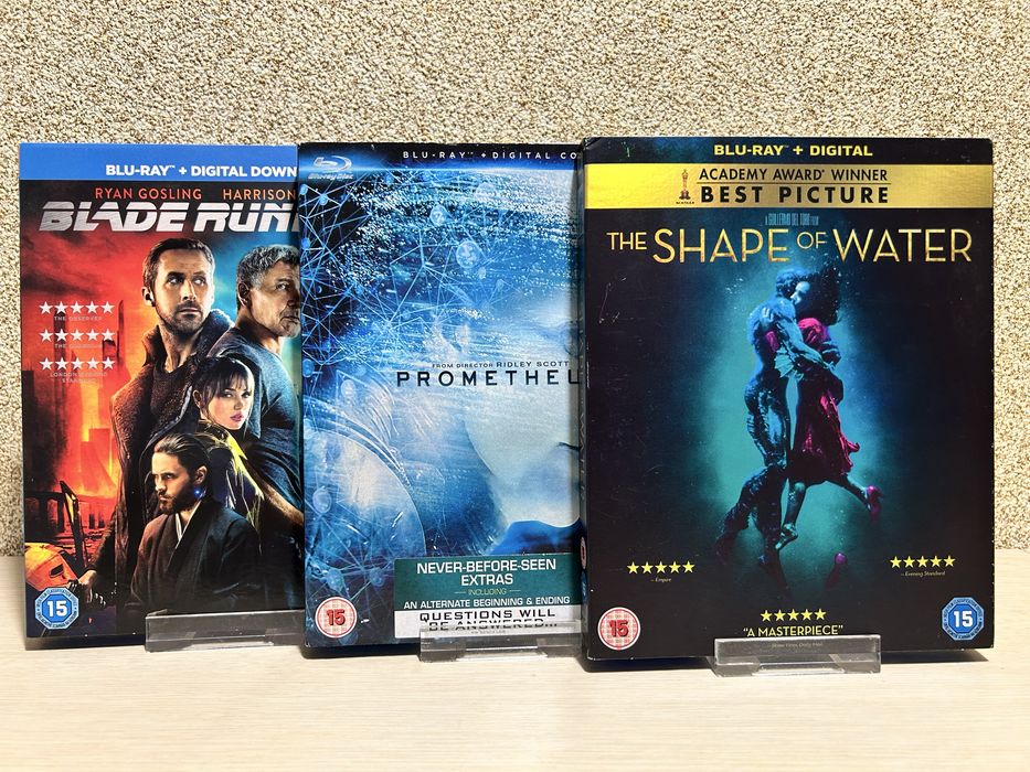 Blu-ray диски Форма воды / Прометей/ Бегущий по лезвию 2049/ Гравитация/ Пассажиры