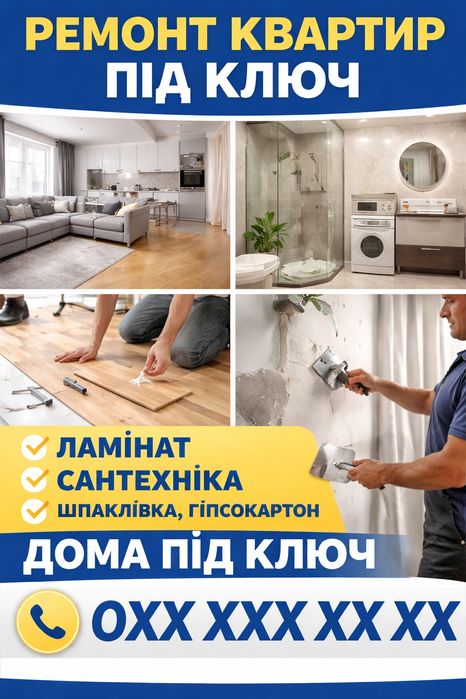 Ремонт квартир та будинків під ключ