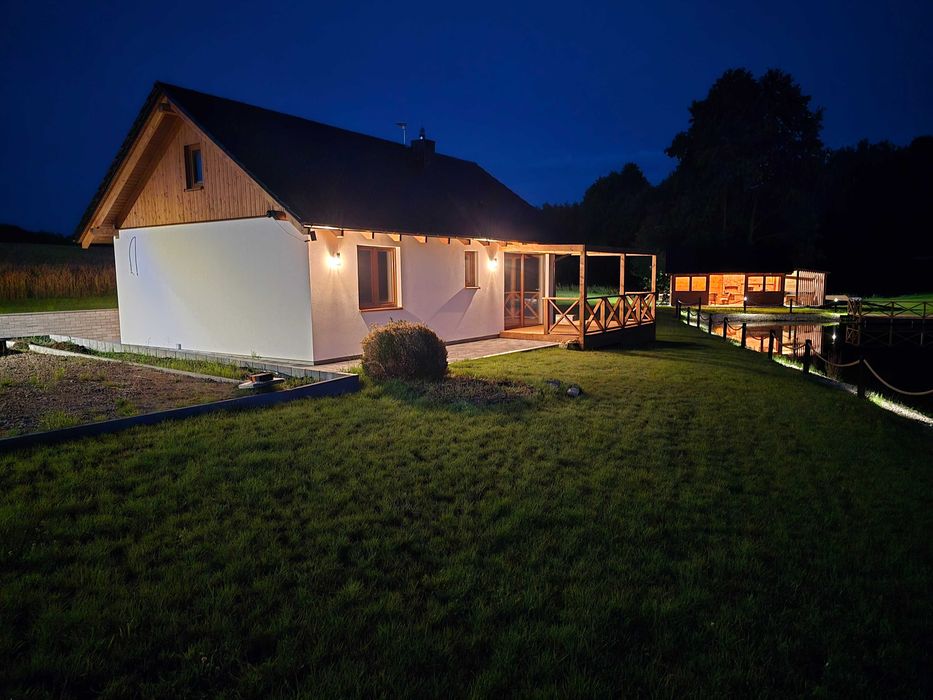 Całoroczny Domek z Jacuzzi,Sauną i Stawem