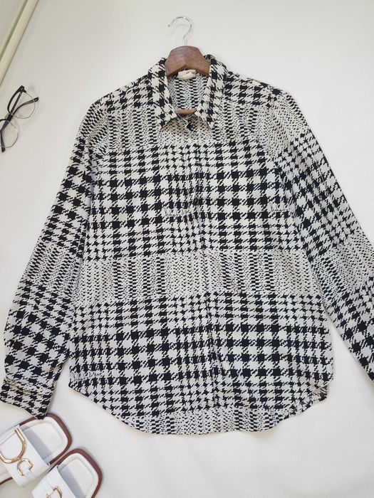 Elegancka bluzka w pepitkę H&M x Richard Allan 38
