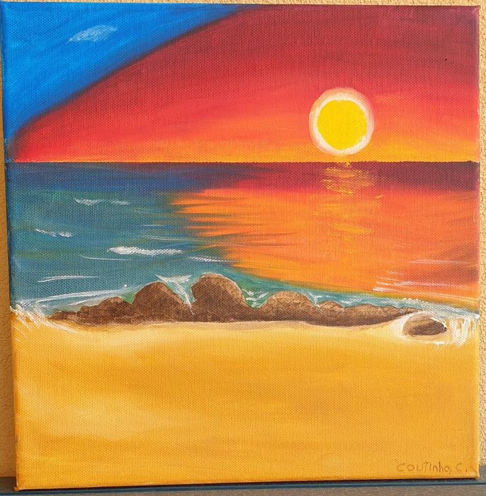 Por do Sol na praia da Sãozinha