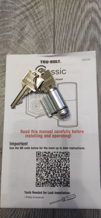 Дверний замок Tru-Bolt Classic Electronic Deadbolt